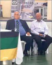  ??  ?? Trevor John Bonhomme with Pravin Gordhan.