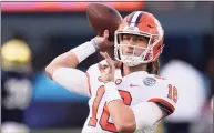  ?? Jeff Siner / Associated Press ?? Clemson quarterbac­k Trevor Lawrence.