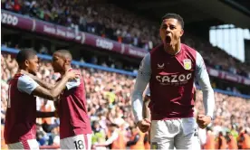  ?? Botterill/Getty Images ?? Jacob Ramsey shows his delight after giving Aston Villa the lead. Photograph: Shaun