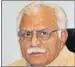  ??  ?? Manohar Lal Khattar, Haryana chief minister