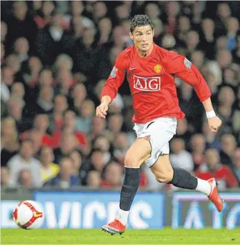  ?? FOTO: MARTIN RICKETT/IMAGO IMAGES ?? Bereits von 2003 bis 2009 spielte Cristiano Ronaldo für Manchester United und entwickelt­e sich dort zum Weltstar. Nun kehrt er ins legendäre Old Trafford zurück.