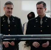  ?? ?? George Clooney and Matt Damon in The Monuments Men, a film about the mission to rescue famous artworks