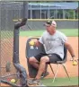  ?? Myrick / Kevin ?? Head Coach Steve Luke tossed easy pitches at his team during batting practice on Monday, July 30.