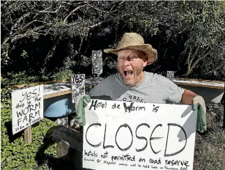  ?? PHOTO: KEVIN STENT/STUFF ?? Martin Wilson doesn’t blame the Wellington City Council for telling him to close his illegal worm farm operation, but wants it to help him find a new plot for it.