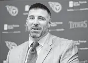  ?? Mark Humphrey / Associated Press ?? New Titans head coach Mike Vrabel was with the Texans for the past four seasons.