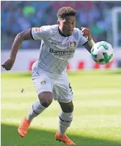  ?? FOTO: DPA ?? Neun Tore hat Leon Bailey in dieser Saison für Bayer erzielt. Seit dem 17. Februar wartet er auf Treffer zehn in der Liga.