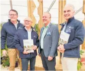  ?? Photo / Supplied ?? NZ Forest Service deputy directorge­neral Jason Wilson, MPI directorge­neral Ray Smith, Scion chief executive Dr Julian Elder and Forestry Minister Stuart Nash at the launch at Fieldays.