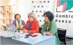  ?? ?? De izquierda a derecha, Rosario Ochoa, Pilar Callén y Olinda Pardo.