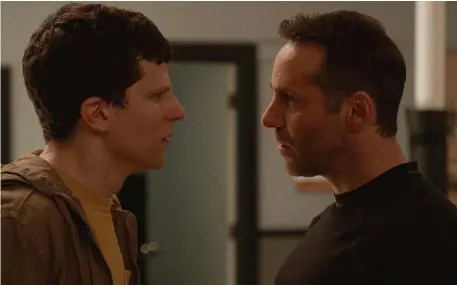  ??  ?? FIGHT CLUB: Jesse Eisenberg and Alessandro Nivola face off in ‘The Art of Self-Defense.’