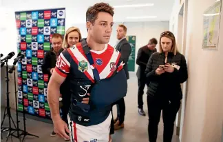  ?? GETTY IMAGES ?? Cooper Cronk is battling a torn rotator cuff injury ahead of the NRL final against Melbourne..