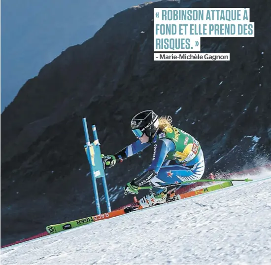  ?? PHOTO AFP ?? La Néo-Zélandaise Alice Robinson a surpris le monde du ski en remportant le slalom géant de Sölden devant Mikaela Shiffrin.