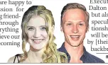  ??  ?? STARS Poppy Lee Friar and Will Tudor