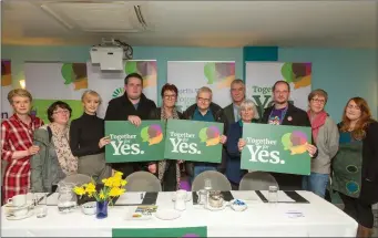  ?? Pic: ?? Sligo Together for Yes, at the North West Together for Yes official Launch of the Sligo Together For Yes Campaign, in the Glasshouse Hotel, Sligo. James Connolly.