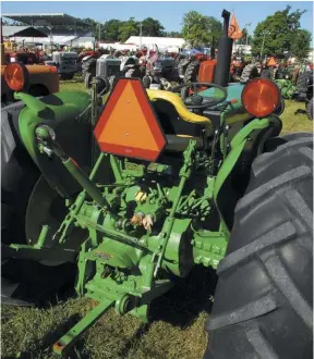  ??  ?? A Cat 1 hitch, swinging drawbar and PTO were standard. This one also has the optional dual hydraulic remotes. We know an industrial version of the 2640 was available but don’t see an industrial version of the 2630 listed. We do know you could order them with some industrial-like features such as turf tires, underslung muffers, etc., for use on golf courses and the like.