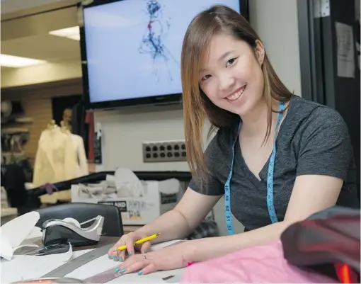 ?? JENELLE SCHNEIDER/ PNG ?? Donna Lu, an 18- year- old student at Simon Fraser University, will compete in the fashion technology category of an internatio­nal skills competitio­n in July.