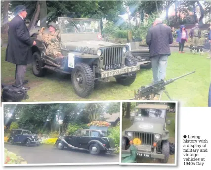  ??  ?? Living history with a display of military and vintage vehicles at 1940s Day