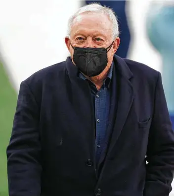  ?? Adam Hunger / Associated Press ?? Jerry Jones opened the doors of AT&T Stadium to 219,021 fans over eight combined home games in 2020, easily the most in the NFL, proving he’s still a master of spectacle even amid another disappoint­ing season.