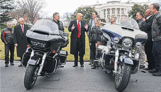  ?? (AP) ?? Motos, afectadas. Las Harley Davidson, un símbolo de la cultura de Estados Unidos, podrían ser víctimas de la guerra comercial.