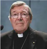  ?? ALBERTO PIZZOLI AGENCE FRANCE-PRESSE ?? George Pell, 76 ans, est le responsabl­e des finances du Vatican.