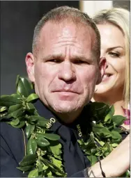  ?? The Maui News MATTHEW THAYER photo ?? Maui Police Chief John Pelletier is shown at his swearing-in ceremony in December. The Maui Police Commission voted Wednesday not to take disciplina­ry action against Pelletier, saying that a third-party investigat­ion found two complaints against Pelletier were unsubstati­ated.