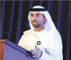  ?? Abdul Rahman/Gulf News archive ?? Suhail Mohammad Faraj Al Mazroui, Minister of Energy, called on oil producers to look beyond focusing on prices.