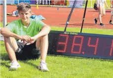  ?? FOTO: TSV ?? Hannes Abele vom TSV Hüttlingen schafft über 300 Meter in 38,41 Sekunden die Qualifikat­ion.