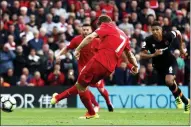  ??  ?? SPOT-KICK KING: Milner smashes home his first goal