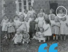  ??  ?? Elizabeth in an old industrial-school picture in the late 1950s .