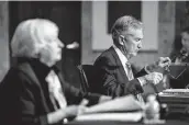  ?? Sarahbeth Maney / New York Times ?? Federal Reserve Chair Jerome Powell, shown next to Treasury Secretary Janet Yellen last month during a hearing in the Senate, recently signaled greater concern about inflation.