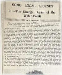  ??  ?? ■ The original article of the Strange Dream of the Water Bailiff by Heywood in the 1930s.