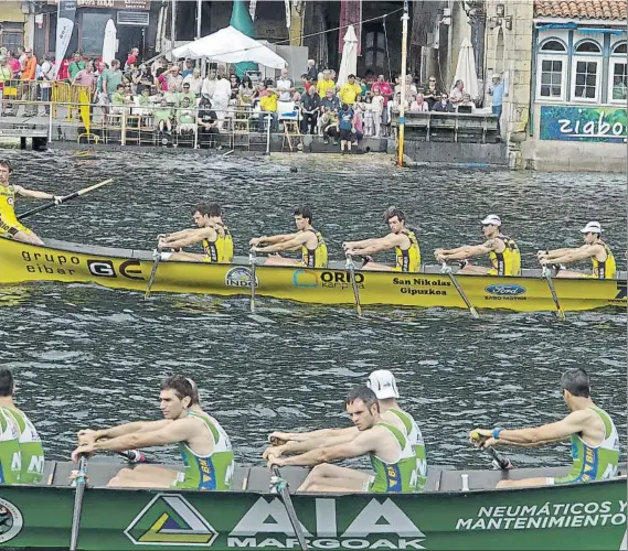  ?? FOTO: A.SISTIAGA ?? Arranca la competició­n Orio y Hondarribi­a ya midieron sus fuerzas el pasado sábado en el test Pasaia, hoy el tema se pone serio