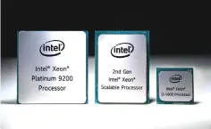  ?? — Intel photo ?? The new Xeon processors have built-in elements that help with artificial intelligen­ce work.