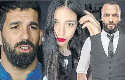  ?? FOTOMONTAJ­E ?? Arda Turan, el cantante Berkay y su esposa Özlem Sahin La pelea tuvo lugar en un bar y la discusión siguió en un hospital