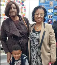  ?? Eddie Foster Sr. ?? Mary Bryant Word and her grandson enjoy the museum with Mrs. Foster.