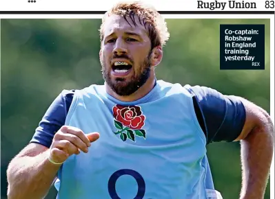  ?? REX ?? Co-captain: Robshaw in England training yesterday