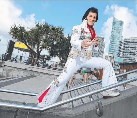  ?? Picture: RICHARD GOSLING ?? He’s all shook up for Viva Surfers Paradise – Dean Vegas has the moves and the tunes ready for the popular festival.