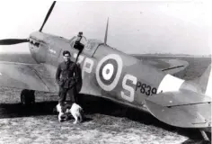  ?? ?? ■ Pilot Officer Boulding of 74 Squadron, 1941, photograph­ed with one of the unit’s Spitfires.