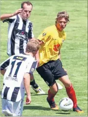  ??  ?? Newcomer: Jesse Edge, seen here playing in the yellow of Waikato FC in the ASB Premiershi­p last year, will be one to watch for Wests in 2013.