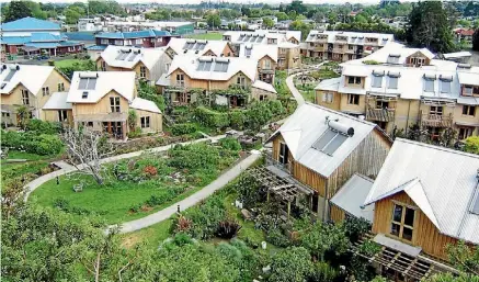  ??  ?? The Earthsong eco village in Ranui, West Auckland is a good example of how shared living could work in the Far North.