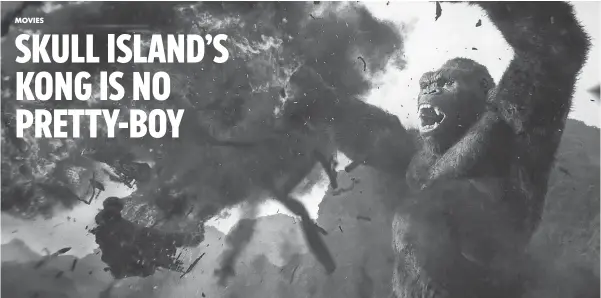  ?? WARNER BROS. PICTURES ?? It took a year and a half to create the new King Kong. Three hundred artists covered the big ape’s body with 19 million hairs.