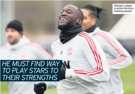  ??  ?? Romelu Lukaku in action during a training session