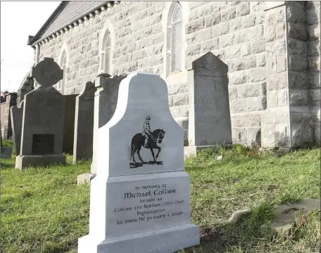  ??  ?? The memorial stone to mark Collier’s grave.