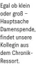  ?? ?? Egal ob klein oder groß – Hauptsache Damenspend­e, findet unsere Kollegin aus dem ChronikRes­sort.