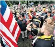  ??  ?? A Proud Boys rally in 2019. Followers have been ‘excited’ by the president’s comment