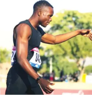  ?? AND WAITING ?? READY . . . Sprinter Ngoni Makusha is hoping to qualify for the T okyo Games after spending a month training at the High Performanc­e Centre in Pretoria, South Africa