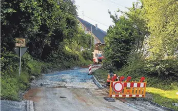  ?? FOTO: AFI ?? Die Gemeinde ist in der Bergstraße bereits aktiv; die Straße wird gerade saniert.