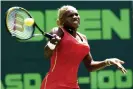  ?? Photograph: Clive Brunskill/Getty Images ?? Serena Williams during the Nasdaq-100 Open at The Tennis Center at Crandon Park in Miami, Florida.