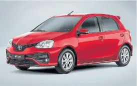  ??  ?? Toyota Etios. Con subas hasta $ 3.600, ahora arranca en $ 261.100.