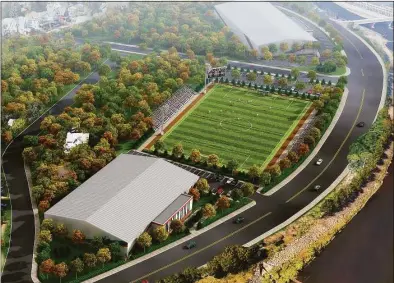  ?? City of Ansonia / Contribute­d photo ?? Rendering of the Olson Drive multi-sports project.