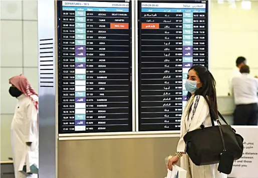  ?? AFP/Reuters ?? The Saudi authoritie­s on Sunday said that citizens who are fully vaccinated or have received the first dose at least 14 days before departure will be allowed to travel.